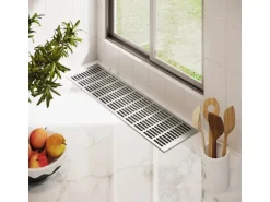 MS Beschläge Alu-Gitter 150 x 400 mm Silber F1 Eloxiert Luftzirkulation