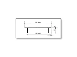 MS Beschläge Alu-Lüftungsgitter 80 x 200 mm Anthrazit RAL 7016 Luftgitter