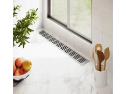 MS Beschläge Alu-Lüftungsgitter 80 x 200 mm Silber F1 Eloxiert Luftgitter