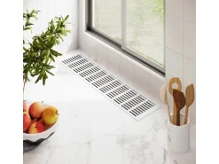 MS Beschläge Aluminium Gitter 130 x 300 mm Weiß RAL 9016