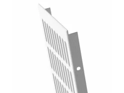 MS Beschläge Aluminium Gitter 130 x 1200 mm Weiß RAL 9016