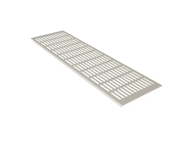 MS Beschläge Aluminiumgitter 150 x 1000 mm Weiß RAL9010 Türbelüftung