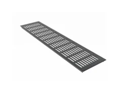 MS Beschläge Belüftungsgitter 130 x 800 mm Alu Anthrazit RAL 7016 Lüftergitter