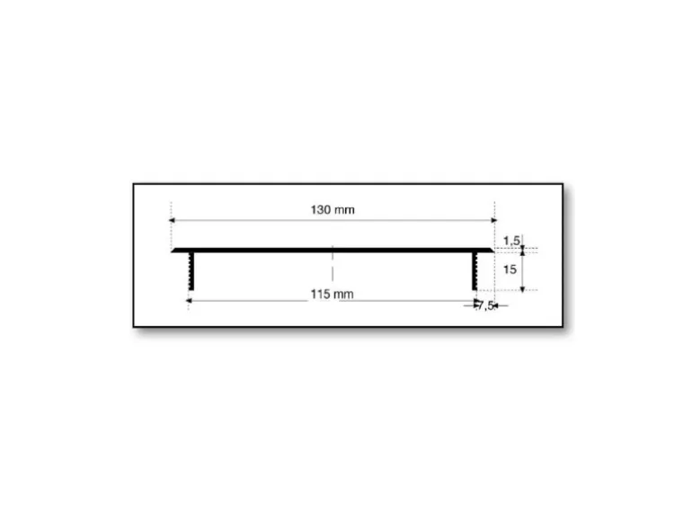 MS Beschläge Belüftungsgitter 130 x 600 mm Aluminium Silber F1 Eloxiert