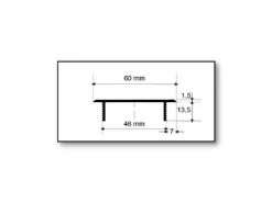 MS Beschläge Lüftungsgitter 60 x 300 mm Weiß RAL 9016
