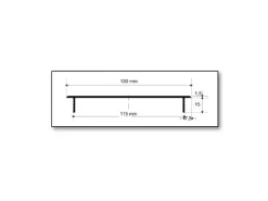 MS Beschläge Lüftungsgitter Alu Edelstahloptik Hochwertig 130 x 300 mm