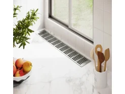 MS Beschläge Lüftungsgitter Alu 100 x 800 mm Silber F1 Eloxiert Belüftung