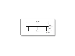 MS Beschläge Lüftungsgitter Alu 100 x 800 mm Silber F1 Eloxiert Belüftung