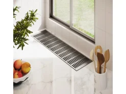 MS Beschläge Lüftungsgitter Alu Classic Edelstahloptik 150 x 500 mm