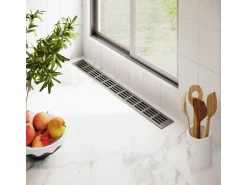 MS Beschläge Lüftungsgitter aus Aluminium in Edelstahl Eloxiert 60mm x 500mm