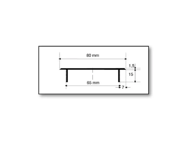 MS Beschläge Lüftungsgitter Alu Design Eloxiert 80 x 600 mm