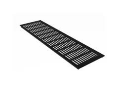 MS Beschläge Lüftungsgitter 150 x 500 mm Aluminium Schwarz Möbelbau