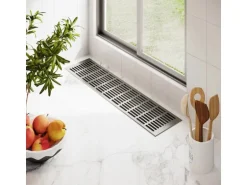 MS Beschläge Lüftungsgitter Alu Edelstahloptik Hochwertig 130 x 1200 mm