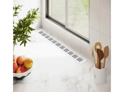 MS Beschläge Lüftungsgitter 60 x 200 mm Weiß RAL 9016