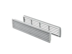 MS Beschläge Türgitter Lichtgrau Lüftungsgitter Kunststoff Raumbelüftung