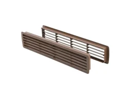 MS Beschläge Türgitter Nußbaum Lüftungsgitter Kunststoff Raumbelüftung