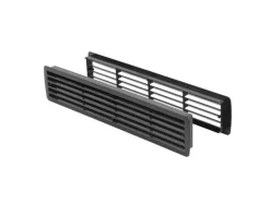 MS Beschläge Türgitter Schwarz Lüftungsgitter Kunststoff Raumbelüftung