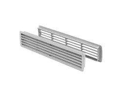 MS Beschläge Türgitter Silber Lüftungsgitter Kunststoff Raumbelüftung