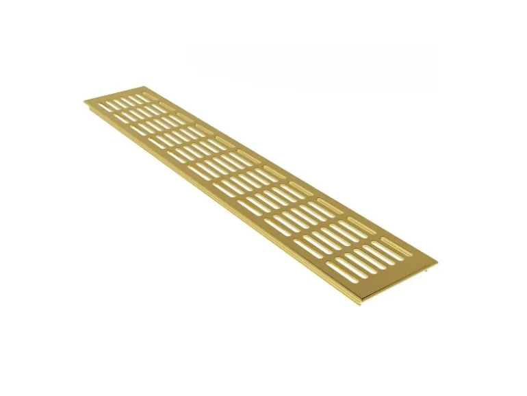 MS Beschläge Zuluftgitter 100 x 1000 mm Aluminium Gold Eloxiert
