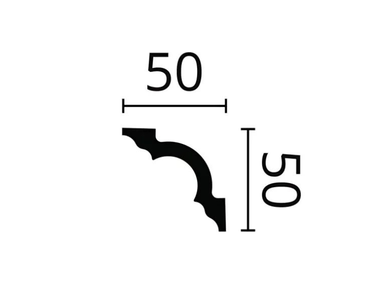 NOEL & MARQUET NMC A2 NOMASTYL Eckleiste Zierleiste Stuckleiste 2 m 200 cm x 5 cm x 5 cm Weiß