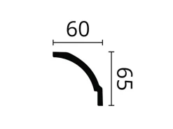 NOEL & MARQUET NMC BW1 NOMASTYL Eckleiste Zierleiste Stuckleiste 2 m 200 cm x 6 cm x 6,5 cm Weiß