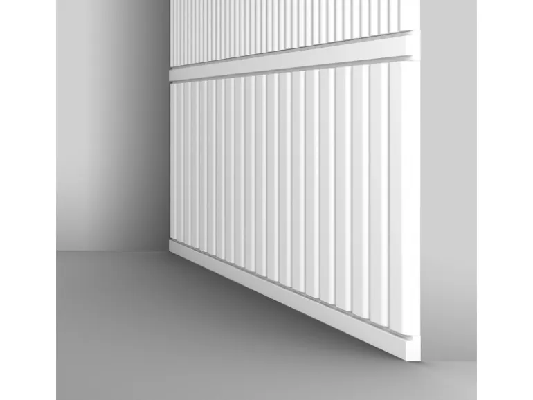 NOEL & MARQUET NMC CANELÉ S ARSTYL 3D Wandpaneel Stuckleiste Zierelement 2 m 200 cm x 1,45 cm x 30 cm Weiß