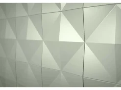 NOEL & MARQUET NMC PYRAMID ARSTYL 3D Wandpaneel Wandpaneel Zierelement 113,5 cm x 1,85 cm x 19 cm Weiß