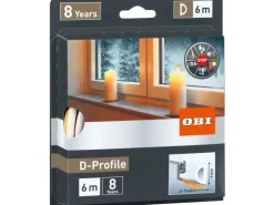 OBI Türdichtung / Fensterdichtung aus Gummi D-Profile Weiß