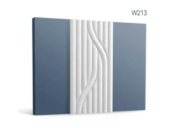 ORAC DECOR W213 3D Wandpaneel Wandvertäfelung Akustikpaneel Stuckleiste 2 m 200 cm x 1,6 cm x 25 cm Weiß