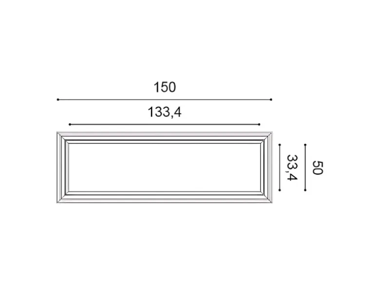 ORAC DECOR W120 LUXXUS AUTOIRE 3D Wandpaneel Wandpaneel Zierelement 0,75 m2 150 cm x 50 cm x 3,2 cm Weiß