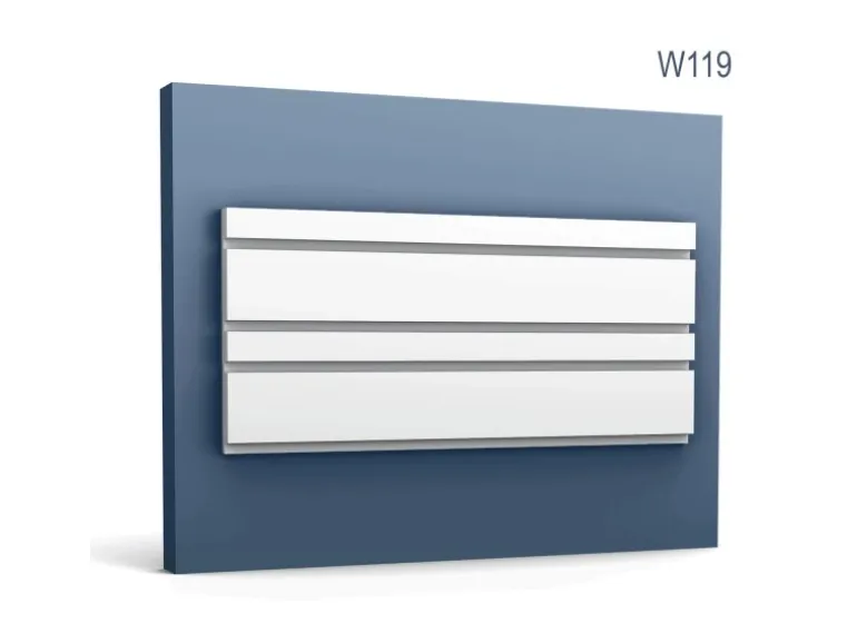 ORAC DECOR W119 MODERN BAR MIX 3D Wandpaneel Zierelement Stuckleiste 2 m Weiß