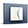 ORAC DECOR W107 MODERN CIRCLE 3D Wandpaneel Zierlement, 33,3 cm x 33,3 cm x 2,9 cm Weiß