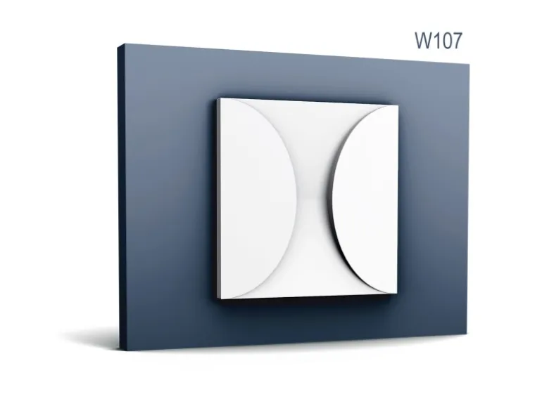 ORAC DECOR W107 MODERN CIRCLE 3D Wandpaneel Zierlement, 33,3 cm x 33,3 cm x 2,9 cm Weiß