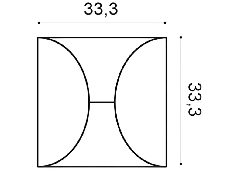 ORAC DECOR W107 MODERN CIRCLE 3D Wandpaneel Zierlement, 33,3 cm x 33,3 cm x 2,9 cm Weiß
