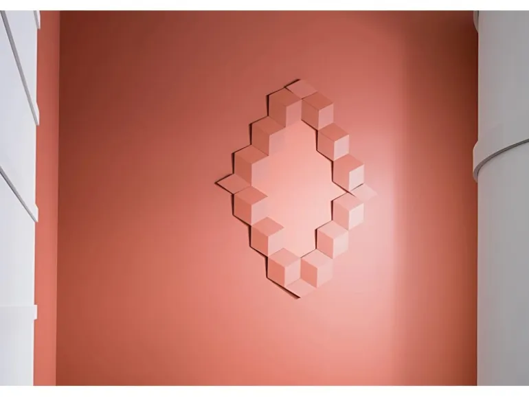 ORAC DECOR W105 MODERN ROMBUS 3D Wandpaneel Zierlement, 34,6 cm x 30 cm x 3 cm Weiß