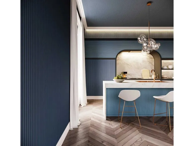 ORAC DECOR W109 MODERN VALLEY 3D Wandpaneel Zierlement 2 m 200 cm x 1,3 cm x 25,0 cm Weiß