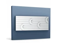 ORAC DECOR W212 MODERN VALLEY LOOP 3D Wandpaneel Zierelement Stuckleiste 2 m Weiß