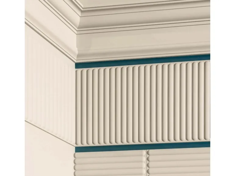 ORAC DECOR W214-Box HILL BEAD XL 3D Wandpaneele 1 Karton Set mit 5 Paneelen 10 m Weiß