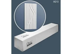 ORAC DECOR W213-Box HILL TRACE 3D Wandpaneele 1 Karton Set mit 8 Paneelen 16 m Weiß