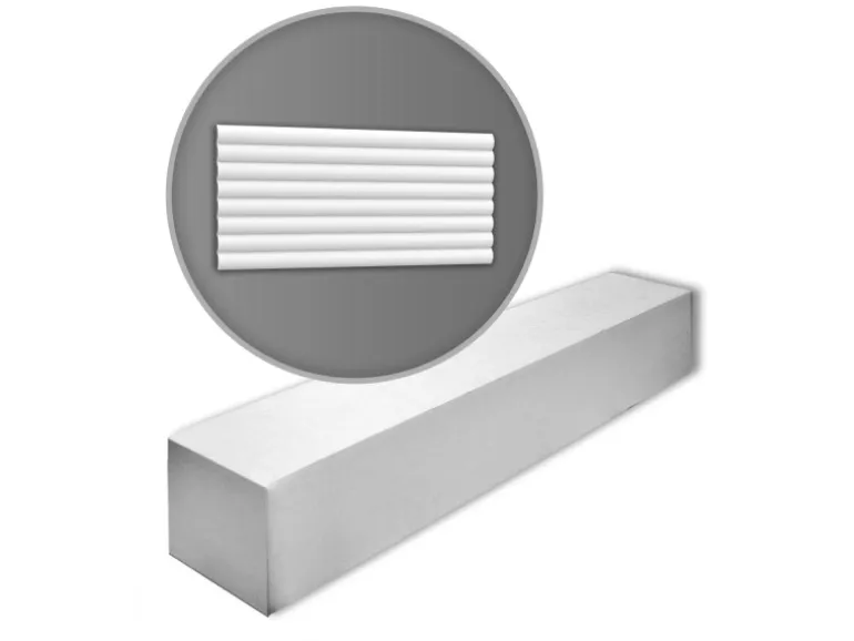 ORAC DECOR W110-Box MODERN 3D Wandpaneele 1 Karton mit 8 Zierlementen Weiß