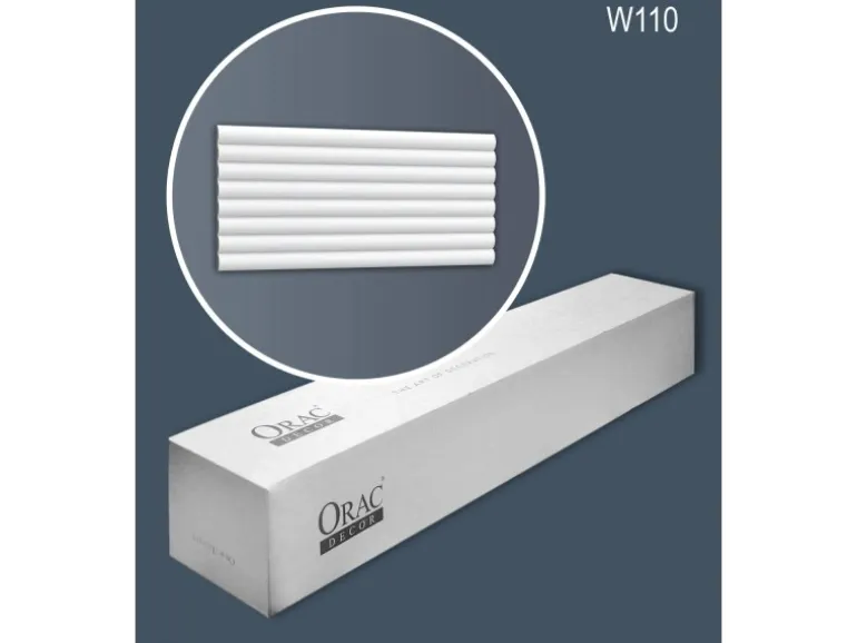 ORAC DECOR W110-Box MODERN 3D Wandpaneele 1 Karton mit 8 Zierlementen Weiß