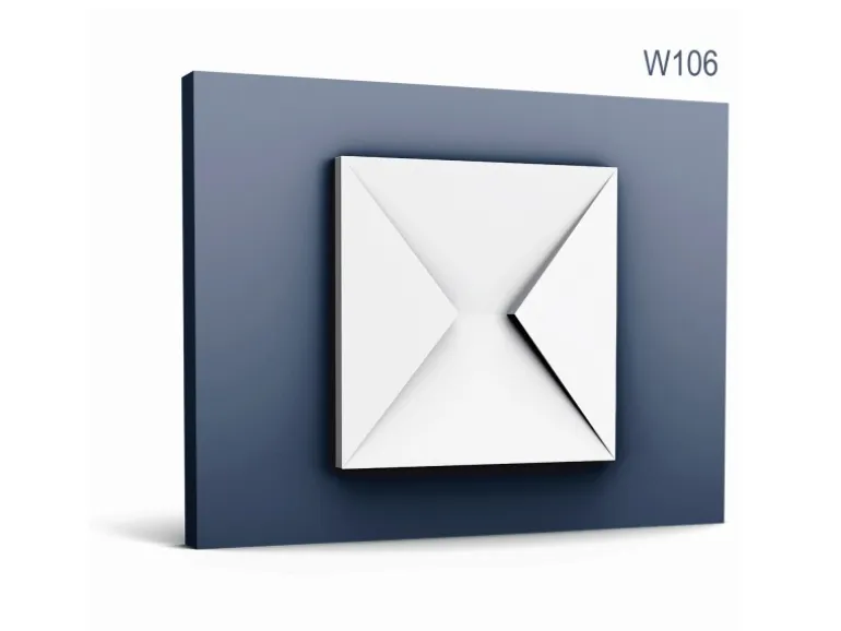 ORAC DECOR W106-Box MODERN 3D Wandpaneele 1 Karton Set mit 5 Zierlementen 0,55 m2 Weiß