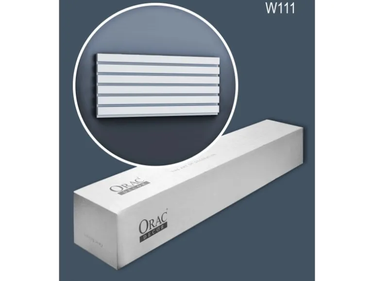 ORAC DECOR W111-Box MODERN 3D Wandpaneel 1 Karton Set mit 6 Zierelement 12 m Weiß