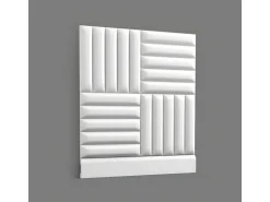 ORAC DECOR W218-Box QUILT 3D Wandpaneele 1 Karton Set mit 6 Paneelen 12 m Weiß