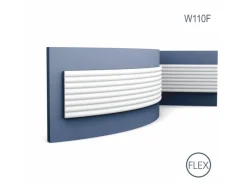 ORAC DECOR W110F MODERN HILL Flexibles 3D Wandpaneel Zierelement 2 m 200 cm x 1,6 cm x 25 cm Weiß