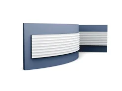 ORAC DECOR W109F MODERN VALLEY Flexibles 3D Wandpaneel Zierelement 2 m 200 cm x 1,3 cm x 25 cm Weiß