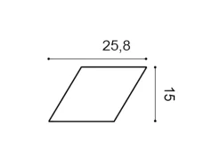 ORAC DECOR W100ODERN ROMBUS 3D Wandpaneel Zierlement, 15 cm x 25,8 cm x 2,9 cm Weiß