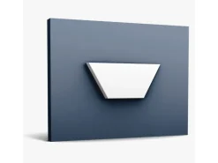 ORAC DECOR W101ODERN TRAPEZIUM 3D Wandpaneel Zierlement, 15 cm x 34,5 cm x 2,9 cm Weiß