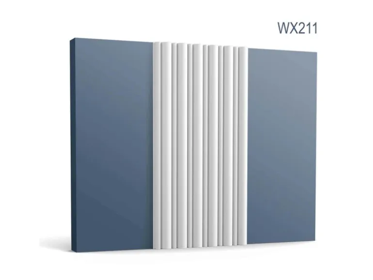 ORAC DECOR WX211 3D Wandpaneel Wandvertäfelung Akustikpaneel Stuckleiste 2 m 200 cm x 1,7 cm x 25,5 cm Weiß