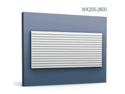 ORAC DECOR WX205-2600 MODERN TRACK 3D Wandpaneel Zierelement Stuckleiste 2,6 m Weiß